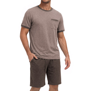 Custom Logo Summer Men's <b>Sets</b> Casual Tracksuit <b>Set</b> Breathable <b>Knitted</b> Two Pieces Short Sleeve Men's T-Shirt And Short <b>Sets</b> - Product Image 2