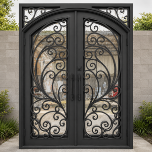 Exquisitos Estilos de Puertas de Hierro Forjado: Puertas de Acero Seguras para Exteriores del Hogar que Combinan Arte Real Majestuoso con Protección Rígida - Product Image 3