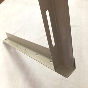 Soporte de pared para aire acondicionado 5HP V5, hierro angular de 5 cm, recubrimiento en polvo color crema, soporte exterior duradero - Product Image 5