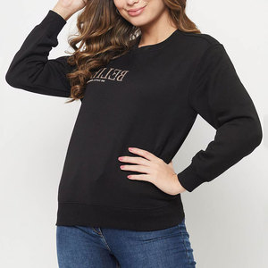 Sweat-shirt tendance pour femme avec logo frontal – Haut streetwear en polyester/coton écoresponsable - Product Image 3