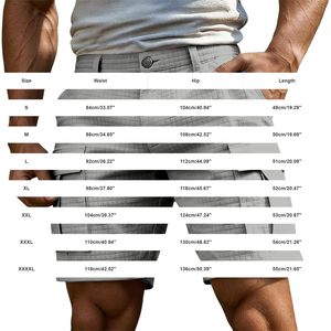 Men's Gray Solid Cargo Shorts Mid Waist Breathable Quick Dry Canvas Fabric Casual Bermuda with Pockets Elastic Waist - Product Image 4
