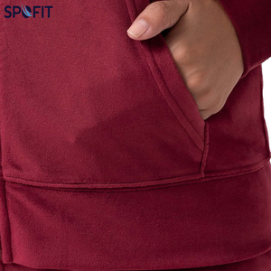 Ensemble de survêtement à capuche pour femme SPOFIT, couleur unie, fermeture éclair intégrale, sweat-shirt et pantalon, respirant, style décontracté, automne - Product Image 6