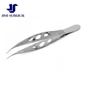 คีมจับกระดูกแบบโค้งซ้าย ยี่ห้อ Professional Jiyo Surgical Co. รุ่น Moody Fixation Forceps ขนาด 4 3/8 นิ้ว 0.5 มม. 1x2 ฟันล็อค ด้ามจับแบบแบน 3 รู - Product Image 4