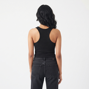 Camiseta sin mangas de moda para mujer, 100% poliéster, cuello redondo, sin mangas, corte ajustado, para gimnasio, yoga, correr, entrenamiento, ropa deportiva - Product Image 2