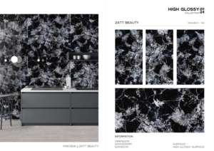 Azulejos de porcelana modernos con superficie de alto brillo, tamaño 60x120cm, 600x1200mm, 24x48, para un diseño elegante de paredes y suelos interiores. - Product Image 3