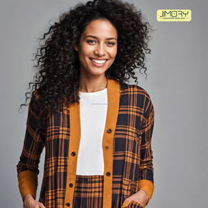 ชุดเดรสผ้าฝ้ายถักย้อมสีแบบทางการ JE2062 สำหรับผู้หญิง ตัดเย็บสไตล์วินเทจสำหรับคริสต์มาสและฤดูหนาว - Product Image 5