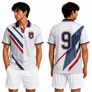 Camiseta de Fútbol al por Mayor, Estilo Vintage, Corte Atlético, Ligera, Transpirable, para Competencia, Práctica y Alto Rendimiento, con Diseño de Etiqueta - Product Image 4