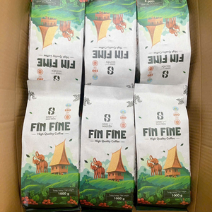 Grains de café 100% Robusta caféinés Phin Espresso Torréfaction Full City Premium Marque Blanche Vente en Gros Sac de 1Kg Fournisseur Vietnamien - Product Image 2