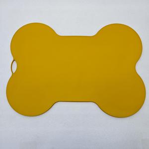 <b>Silicone</b> Pet <b>Mat</b> Bone Shape 1cm Waterproof Feeding Dish Regular Size - Product Image 3