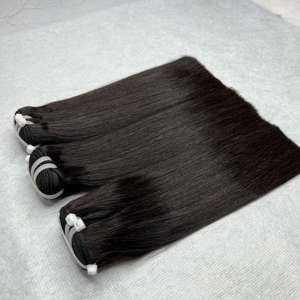 Cheveux humains bruts raides noirs naturels du Vietnam extensions de cheveux raides en os non transformés non chimiques - Product Image 1