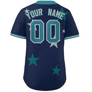 Maillots de baseball personnalisés pour hommes, imprimés numériquement, respirants, 100% polyester, évacuation de l'humidité, séchage rapide, anti-UV, noms et logo personnalisés - Product Image 3