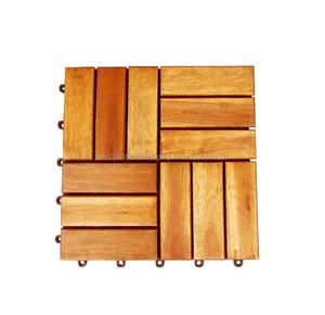 Carreaux de terrasse en bois d'acacia à emboîtement plancher d'intérieur planches de plancher de patio en bois imperméable extérieur - Product Image 3