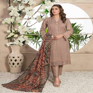 Colección de invierno Tawakkal para mujer, viscosa bordada, 3 piezas, Sari, estampado digital, volumen Noor E Saba - Product Image 6