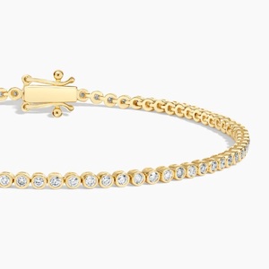 Pulsera de cadena con eslabones de diamantes engastados en bisel de varias estaciones - Product Image 3