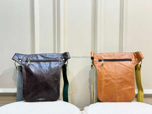 New Western Handmade Recycled Leather Waist Bag With Adjustable <b>Belt</b> Unique Vintage Stylish Fanny Pack Hip Adjustable Waist Bags - Product Image 5