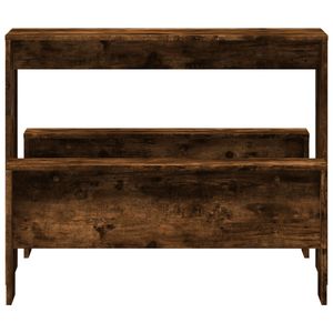 Tavolo da pranzo e panca in legno di rovere affumicato in 3 pezzi per la casa moderna - Product Image 4