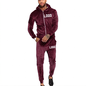 Ensemble de survêtement slim fit uni et vierge pour la vente en gros, comprenant un sweat à capuche et un pantalon de jogging droit, personnalisable - Product Image 1