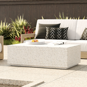 Table basse rectangulaire moderne en terrazzo et béton, ensemble de mobilier d'extérieur moderne fabriqué au Vietnam, prix B2B - Product Image 3