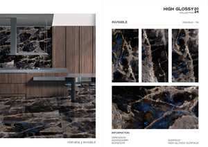 แผ่นเซรามิกตกแต่งผนังภายในลายไม้สีดำเงาสูง ขนาด 60x120 ซม. สไตล์โมเดิร์น - Product Image 3