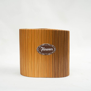 Macetas de flores de madera El arte de las Macetas: Mezcla de madera clásica con diseño moderno-Marrón al por mayor - Product Image 3