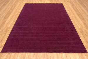Alfombra de Lana Gabbeh Borgoña Hecha a Mano, Color Vino Sólido, Diseño Minimalista, Alfombra de Lujo Suave para Sala de Estar o Dormitorio - Product Image 2