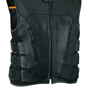 Veste en cuir de moto pour homme, style course, en cuir véritable, fermeture éclair sur le devant, haute protection, décontractée, pour la conduite urbaine - Grande Vente - Product Image 4