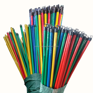 VDEX productor venta al por mayor escobas recogedor colorido PVC plástico escoba de madera mango mopa mango palo eucalipto madera limpieza - Product Image 1