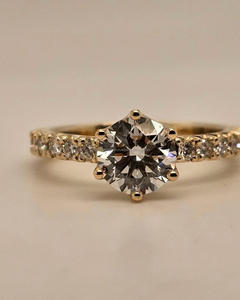 Igi/gia แล็บปลูกวินเทจ14K สีขาวทองแต่งงาน/หมั้นแหวนเพชรสำหรับทุกเพศของขวัญงานปาร์ตี้ครบรอบลูกแพร์ตัดเพชร - Product Image 3