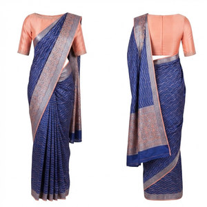 Sari pour femmes à la mode, robe traditionnelle indienne drapée, vêtements ethniques imprimés, broderie, vêtements pour mariage, événements et fêtes - Product Image 1