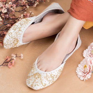 Premium Women Khussa Pumps Handmade Ethnic Pakistani Flats Comfortable Slip On Shoes Factory Wholesale Available <b>For</b> <b>Sale</b> - Product Image 3