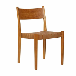 Fauteuil en rotin avec structure en teck pour salle à manger et décoration intérieure de style moderne - Product Image 2