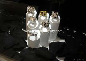 2025 Modern Design Elegant Clear Acrylic Single Rings Display Holder <b>Steps</b> Acrylic Rings Organizer Stand - Product Image 4