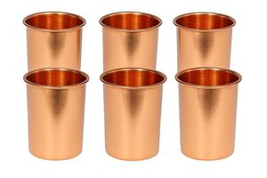 Vaso de Cobre Artesanal para Beber Agua, Vaso Tradicional Ayurvédico de Cobre - Product Image 2