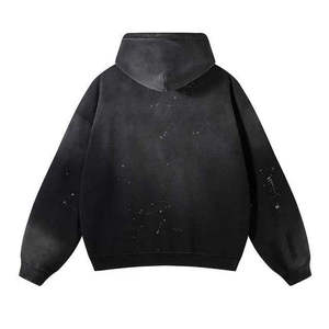 เสื้อฮู้ดพิมพ์ลายสเปรย์ขนาดใหญ่ ทรงโอเวอร์ไซส์ แบบ unisex มีกระเป๋าเสื้อ สไตล์ลำลอง สตรีทแวร์ - Product Image 4