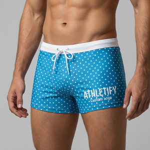 กางเกงว่ายน้ำชายแบบสั่งทำพิเศษ กางเกงชายหาดแห้งเร็ว ระบายอากาศได้ดี ป้องกันรังสียูวี UPF50+  โลโก้ส่วนตัว สวมใส่สบาย ทนทาน - Product Image 1