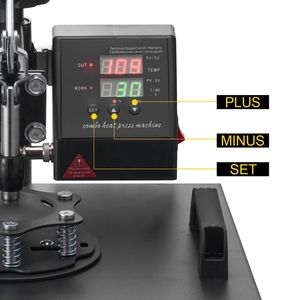 Set di 8 Macchine per Trasferimento a Caldo Multifunzionali Digitali da 1050W con Doppio Display LED, Pressa a Caldo Combo 15x15 Pollici - Product Image 2