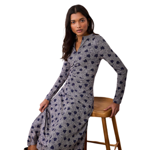 Vestido midi estampado para mujer, vestido de verano de cintura alta a la moda - Product Image 3
