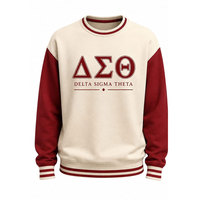 Sweat-shirt à col rond Delta Sigma Theta 13, rouge et blanc, unisexe, tricoté, décontracté, pour l'automne