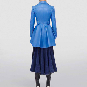 Chaqueta de Piel de Oveja Genuina para Mujer, Invierno, Teñida, Transpirable, Reversible, Impermeable - Product Image 5