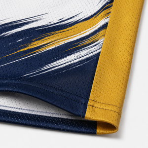 Camiseta Deportiva Warriors 24 para Hombre, Blanca, Azul Marino y Dorada, Cuello en V, Manga Corta, Transpirable, de Malla, para Fútbol Americano - Product Image 4