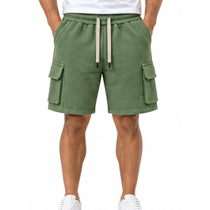 Wholesale <b>Mens</b> Waffle Knit <b>Shorts</b> Casual <b>Lounge</b> Sportswear Elastic Waist Drawstring Summer Gym Fitness Training Workout OEM <b>Mens</b> - Product Image 5