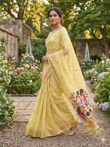 Salwar Kameez de seda negra para mujer con dupatta bordada, largo hasta el suelo, estilo tradicional indio para bodas. - Product Image 5