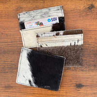 Best-seller 2025 attrayant élégant unisexe en cuir de fourrure de vache portefeuille ATM carte argent carte de crédit ID titulaire sac à main pochette à vendre