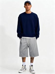 High Quality Custom Acid Washed Sweat Terry French Terry <b>Shorts</b> <b>Men</b> <b>Quick</b> <b>Dry</b> Fitness Gym <b>Shorts</b> Vintage Distressed Wholesale - Product Image 4