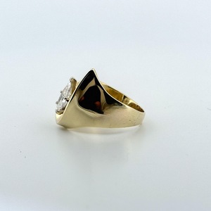 Unique Design 1.02CT VS1 Pear Cut Lab Grown Diamond <b>Statement</b> <b>Ring</b> 10K Solid Gold Fine Wedding Party Surprise Gift for Bride - Product Image 4