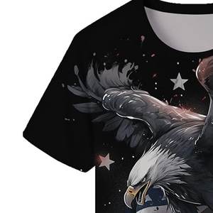 Camisetas negras para hombre con logo personalizado por sublimación, de secado rápido, cuello redondo, tela transpirable y cómoda, ideales para streetwear. - Product Image 6