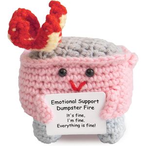 Biglietto di Auguri Positivo con Disegno di Fiamma da Lattiera all'Uncinetto, Prodotto per il Supporto Emotivo, per Scherzi e Scherzi Pratici - Product Image 1