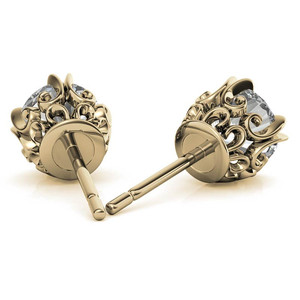 <b>Fine</b> Jewelry Lab Grown Round Cut Diamond <b>Earrings</b> <b>Stud</b> 18k Gold Classic Style Natural Diamond <b>Earrings</b> For Gift And Wedding's - Product Image 3