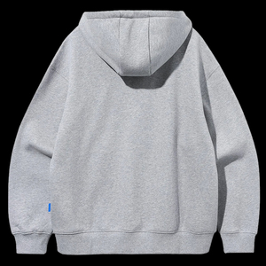 Sudadera con capucha unisex extragrande con cremallera, 100% algodón, forro grueso, estilo vintage, para invierno, streetwear, hombros caídos, efecto lavado, forro polar. - Product Image 2