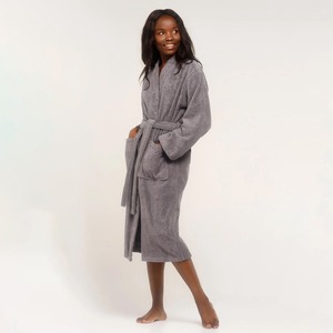 Albornoz de algodón 100% rizo de primera calidad para mujer, venta al por mayor - Product Image 2